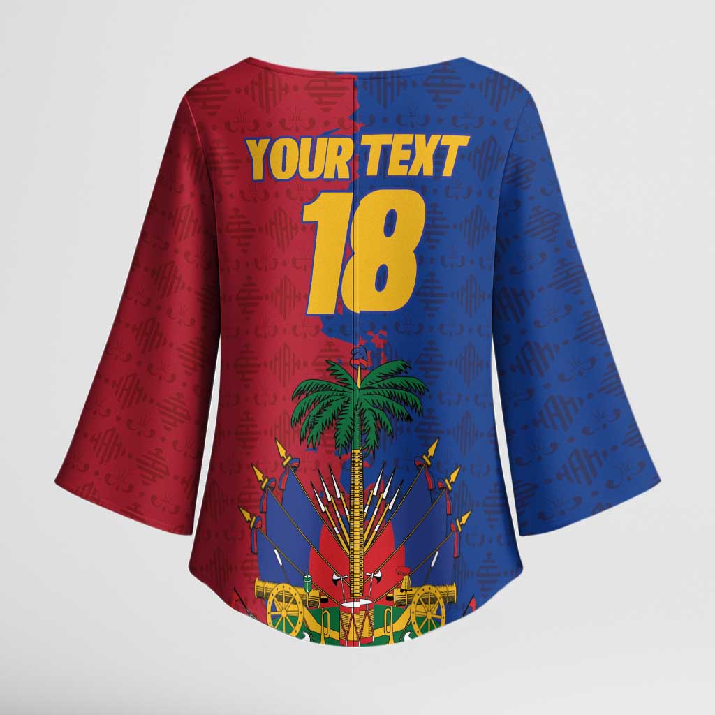 Custom Afro-Haitians Football Kimono Sleeve Blouse Les Grenadiers 2026 World Football - Wonder Print Shop