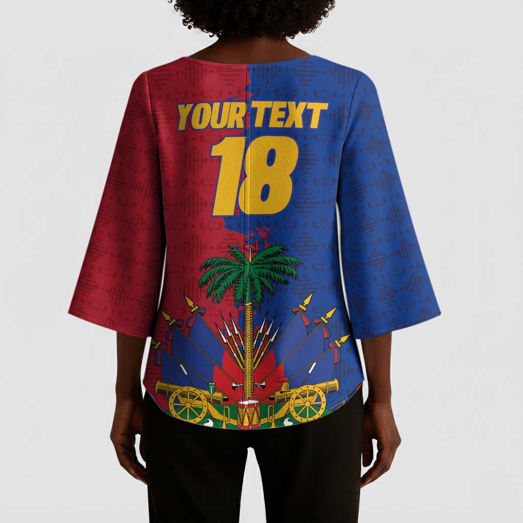 Custom Afro-Haitians Football Kimono Sleeve Blouse Les Grenadiers 2026 World Football - Wonder Print Shop