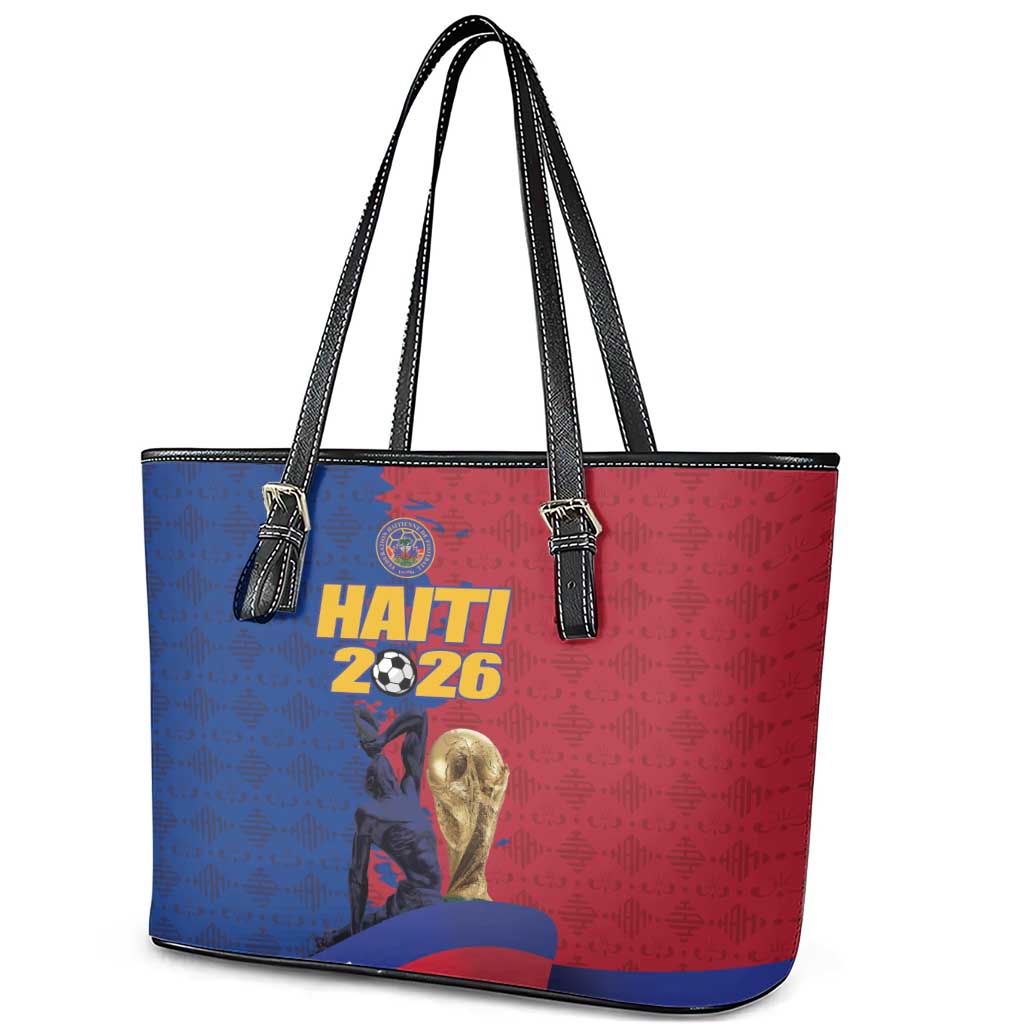 Afro-Haitians Football Leather Tote Bag Les Grenadiers 2026 World Football - Wonder Print Shop