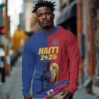 Custom Afro-Haitians Football Long Sleeve Shirt Les Grenadiers 2026 World Football - Wonder Print Shop