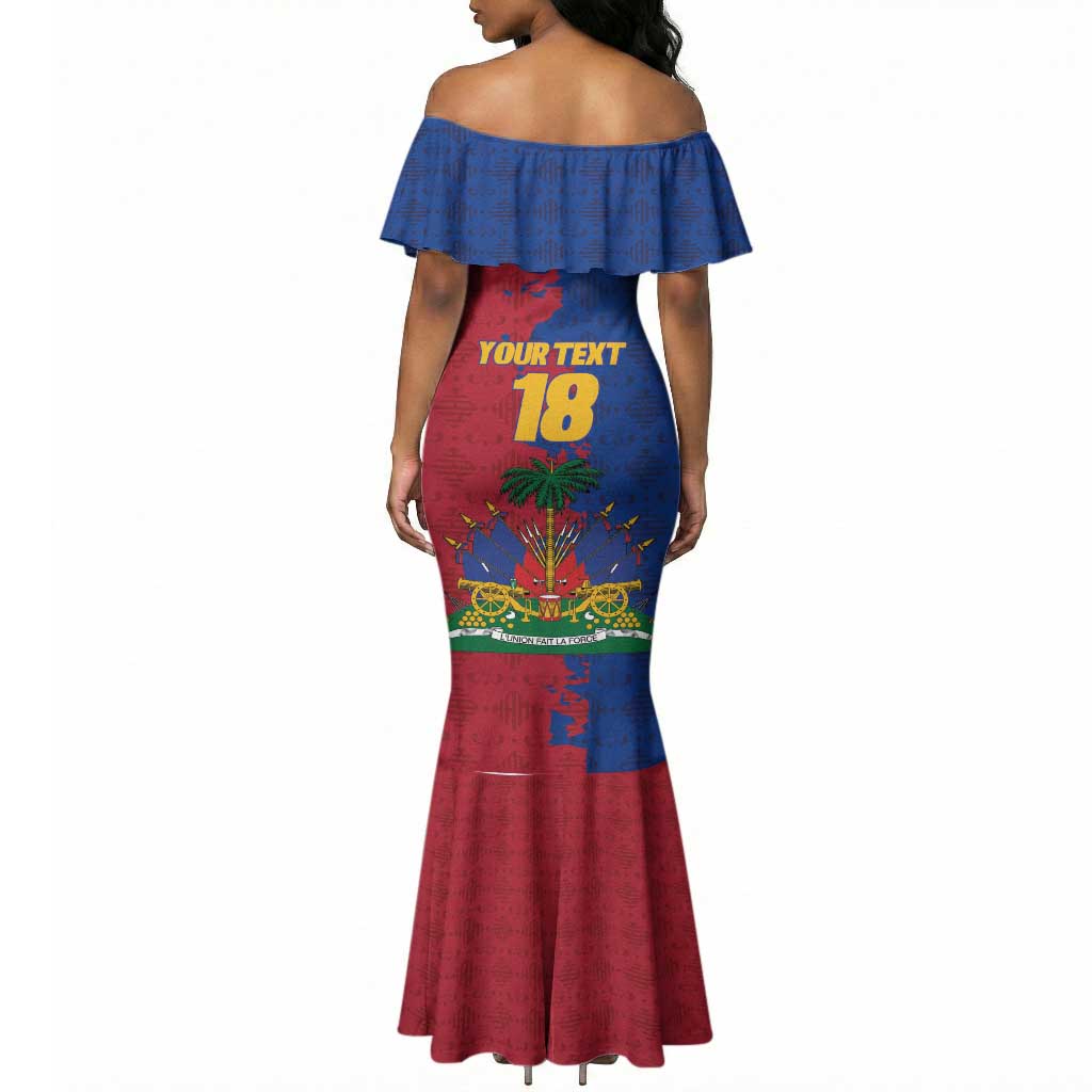 Custom Afro-Haitians Football Mermaid Dress Les Grenadiers 2026 World Football - Wonder Print Shop
