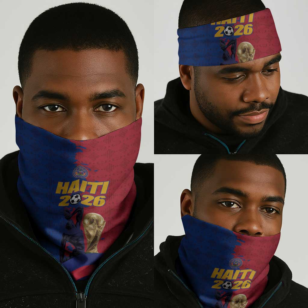 Afro-Haitians Football Neck Gaiter Les Grenadiers 2026 World Football - Wonder Print Shop