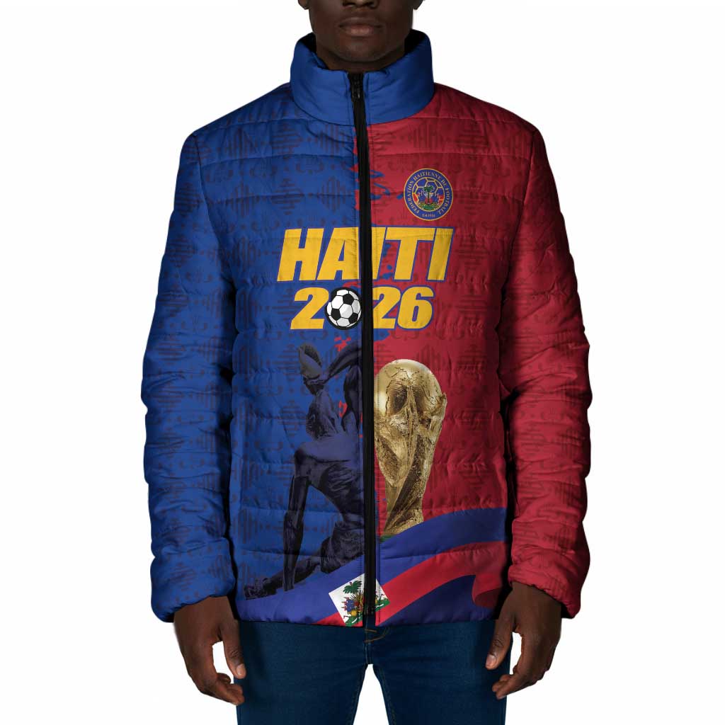 Custom Afro-Haitians Football Padded Jacket Les Grenadiers 2026 World Football - Wonder Print Shop