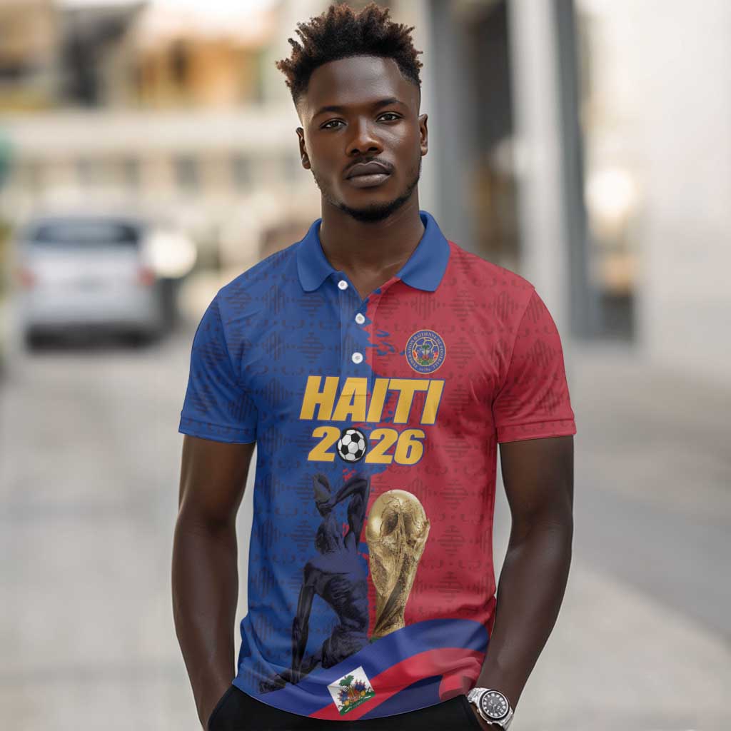 Custom Afro-Haitians Football Polo Shirt Les Grenadiers 2026 World Football - Wonder Print Shop