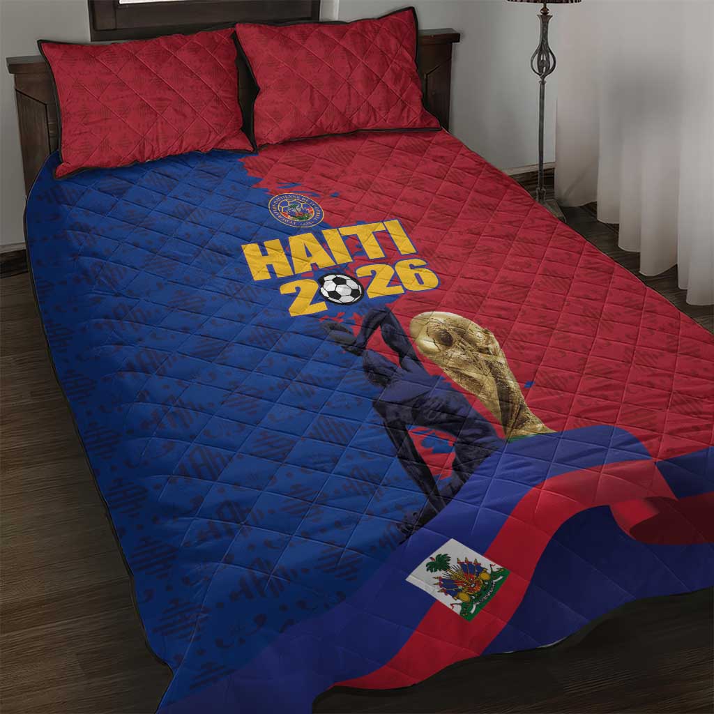 Afro-Haitians Football Quilt Bed Set Les Grenadiers 2026 World Football - Wonder Print Shop