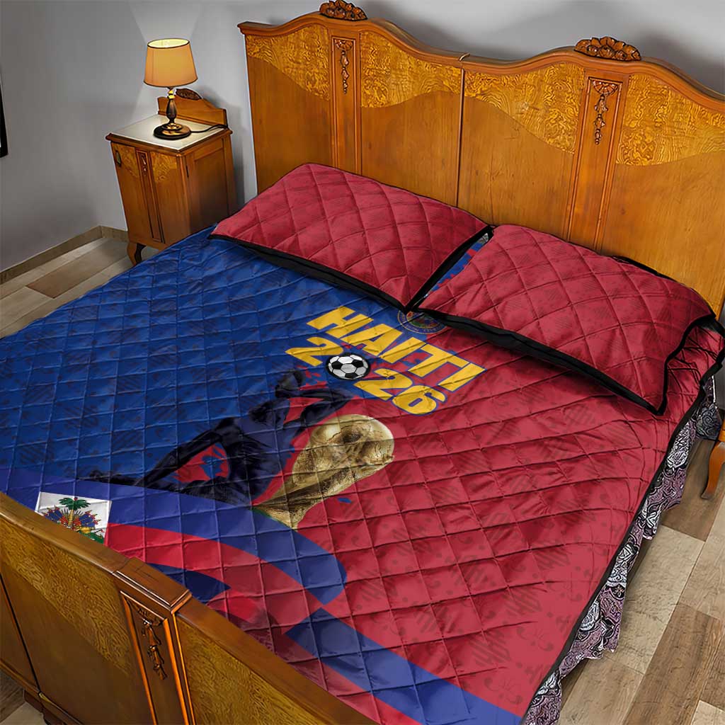 Afro-Haitians Football Quilt Bed Set Les Grenadiers 2026 World Football - Wonder Print Shop