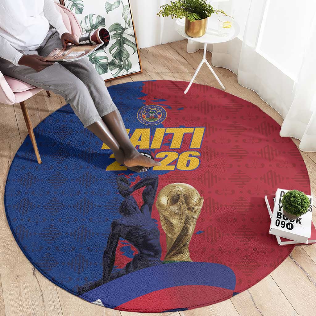 Afro-Haitians Football Round Carpet Les Grenadiers 2026 World Football - Wonder Print Shop