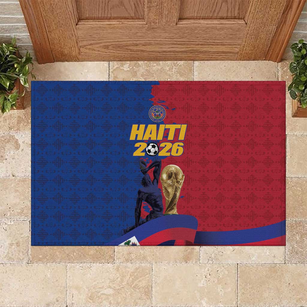 Afro-Haitians Football Rubber Doormat Les Grenadiers 2026 World Football - Wonder Print Shop