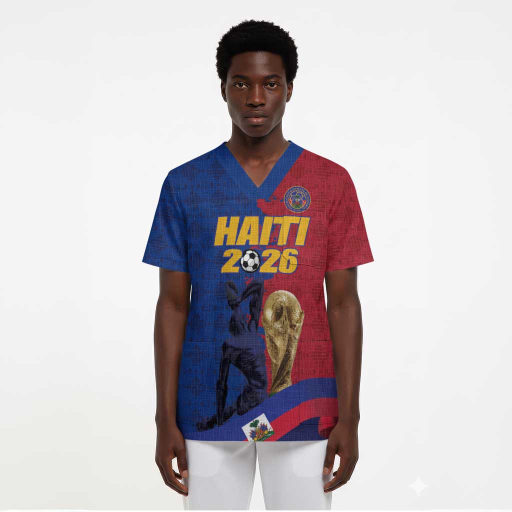 Custom Afro-Haitians Football Scrub Top Les Grenadiers 2026 World Football - Wonder Print Shop