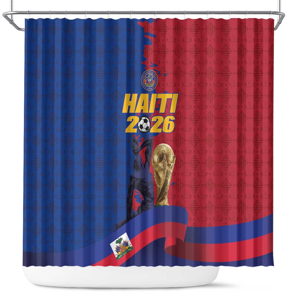 Afro-Haitians Football Shower Curtain Les Grenadiers 2026 World Football - Wonder Print Shop