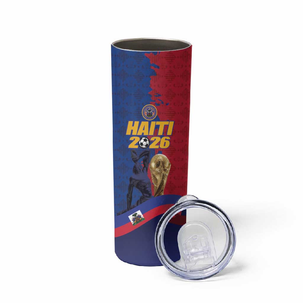 Custom Afro-Haitians Football Skinny Tumbler Les Grenadiers 2026 World Football - Wonder Print Shop