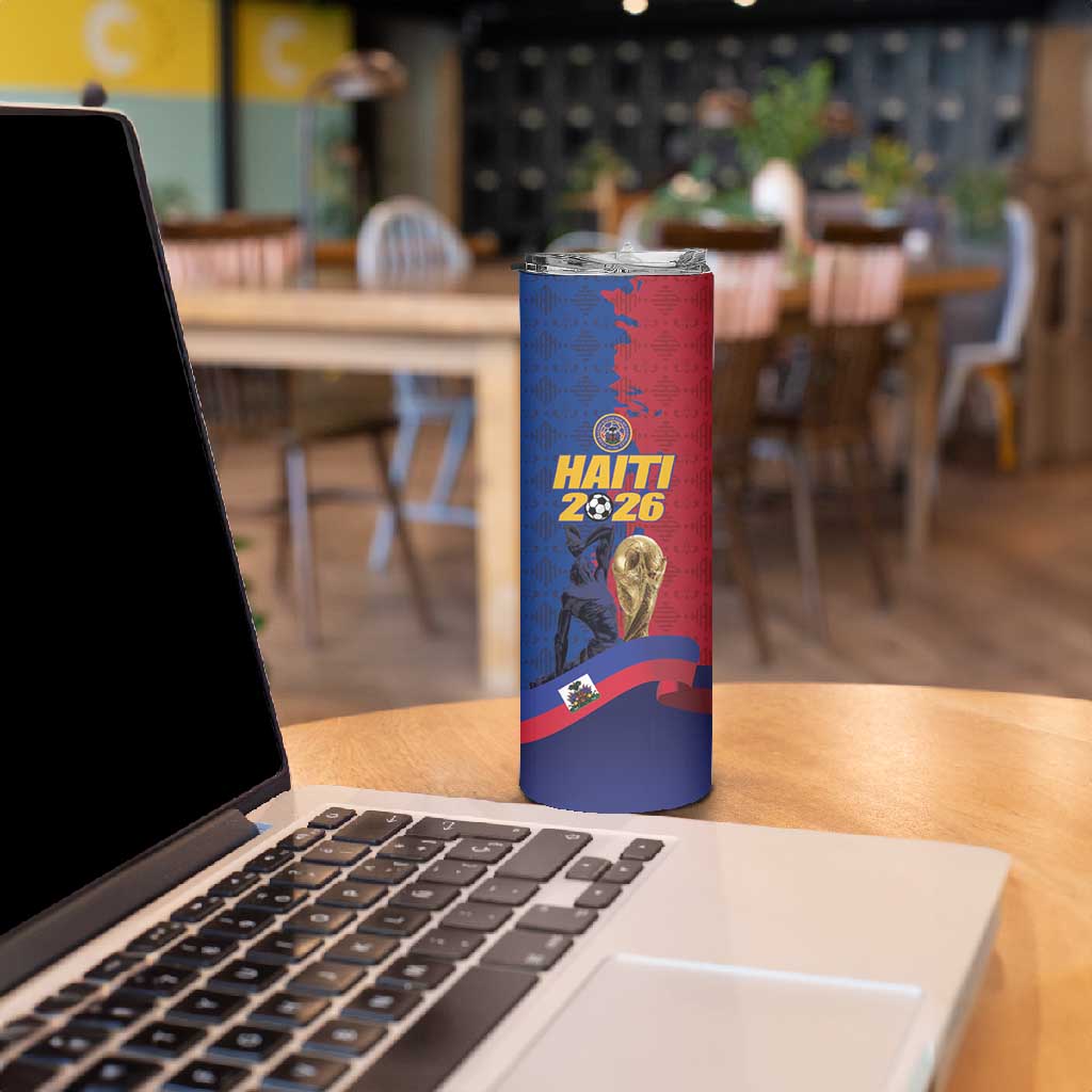 Custom Afro-Haitians Football Skinny Tumbler Les Grenadiers 2026 World Football - Wonder Print Shop