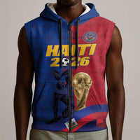 Custom Afro-Haitians Football Sleeveless Zip Hoodie Les Grenadiers 2026 World Football - Wonder Print Shop