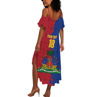 Custom Afro-Haitians Football Summer Maxi Dress Les Grenadiers 2026 World Football - Wonder Print Shop