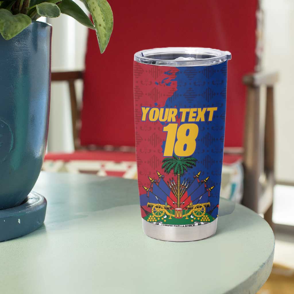 Custom Afro-Haitians Football Tumbler Cup Les Grenadiers 2026 World Football - Wonder Print Shop