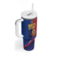 Custom Afro-Haitians Football Tumbler With Handle Les Grenadiers 2026 World Football - Wonder Print Shop