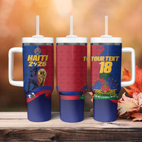 Custom Afro-Haitians Football Tumbler With Handle Les Grenadiers 2026 World Football - Wonder Print Shop