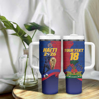 Custom Afro-Haitians Football Tumbler With Handle Les Grenadiers 2026 World Football - Wonder Print Shop