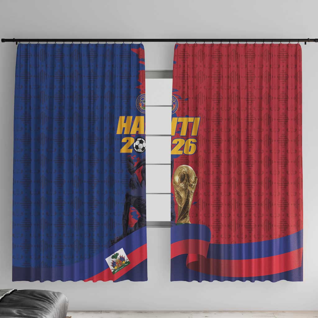 Afro-Haitians Football Window Curtain Les Grenadiers 2026 World Football - Wonder Print Shop