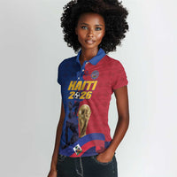 Custom Afro-Haitians Football Women Polo Shirt Les Grenadiers 2026 World Football - Wonder Print Shop