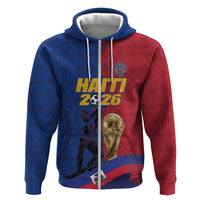 Custom Afro-Haitians Football Zip Hoodie Les Grenadiers 2026 World Football - Wonder Print Shop