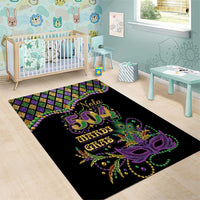 Mardi Gras 504 Nola New Orleans Area Rug Mask Up Beads Out - Wonder Print Shop