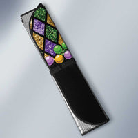 Mardi Gras 504 Nola New Orleans Auto Sun Shade Mask Up Beads Out - Wonder Print Shop