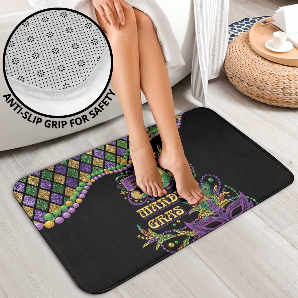 Mardi Gras 504 Nola New Orleans Bathroom Set Mask Up Beads Out - Wonder Print Shop