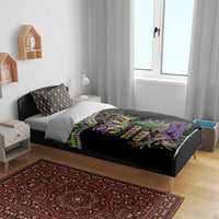 Mardi Gras 504 Nola New Orleans Bedding Set Mask Up Beads Out - Wonder Print Shop