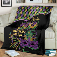 Mardi Gras 504 Nola New Orleans Blanket Mask Up Beads Out - Wonder Print Shop