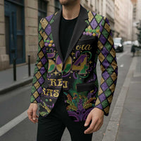 Mardi Gras 504 Nola New Orleans Blazer Mask Up Beads Out - Wonder Print Shop