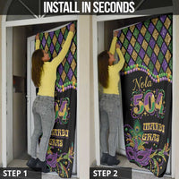 Mardi Gras 504 Nola New Orleans Door Cover Mask Up Beads Out - Wonder Print Shop