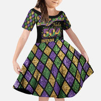 Mardi Gras 504 Nola New Orleans Family Matching Mermaid Dress and Hawaiian Shirt Mask Up Beads Out - Wonder Print Shop