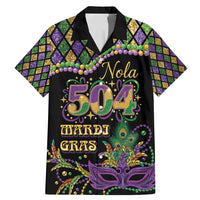 Mardi Gras 504 Nola New Orleans Family Matching Mermaid Dress and Hawaiian Shirt Mask Up Beads Out - Wonder Print Shop