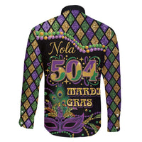 Mardi Gras 504 Nola New Orleans Family Matching Mermaid Dress and Hawaiian Shirt Mask Up Beads Out - Wonder Print Shop