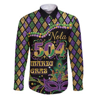 Mardi Gras 504 Nola New Orleans Family Matching Summer Maxi Dress and Hawaiian Shirt Mask Up Beads Out - Wonder Print Shop