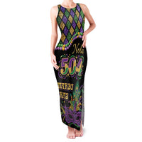 Mardi Gras 504 Nola New Orleans Family Matching Tank Maxi Dress and Hawaiian Shirt Mask Up Beads Out - Wonder Print Shop