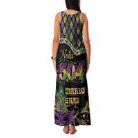 Mardi Gras 504 Nola New Orleans Family Matching Tank Maxi Dress and Hawaiian Shirt Mask Up Beads Out - Wonder Print Shop