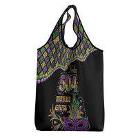 Mardi Gras 504 Nola New Orleans Grocery Bag Mask Up Beads Out - Wonder Print Shop