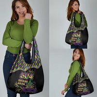 Mardi Gras 504 Nola New Orleans Grocery Bag Mask Up Beads Out - Wonder Print Shop