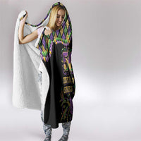 Mardi Gras 504 Nola New Orleans Hooded Blanket Mask Up Beads Out - Wonder Print Shop