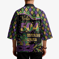 Mardi Gras 504 Nola New Orleans Kimono Mask Up Beads Out - Wonder Print Shop