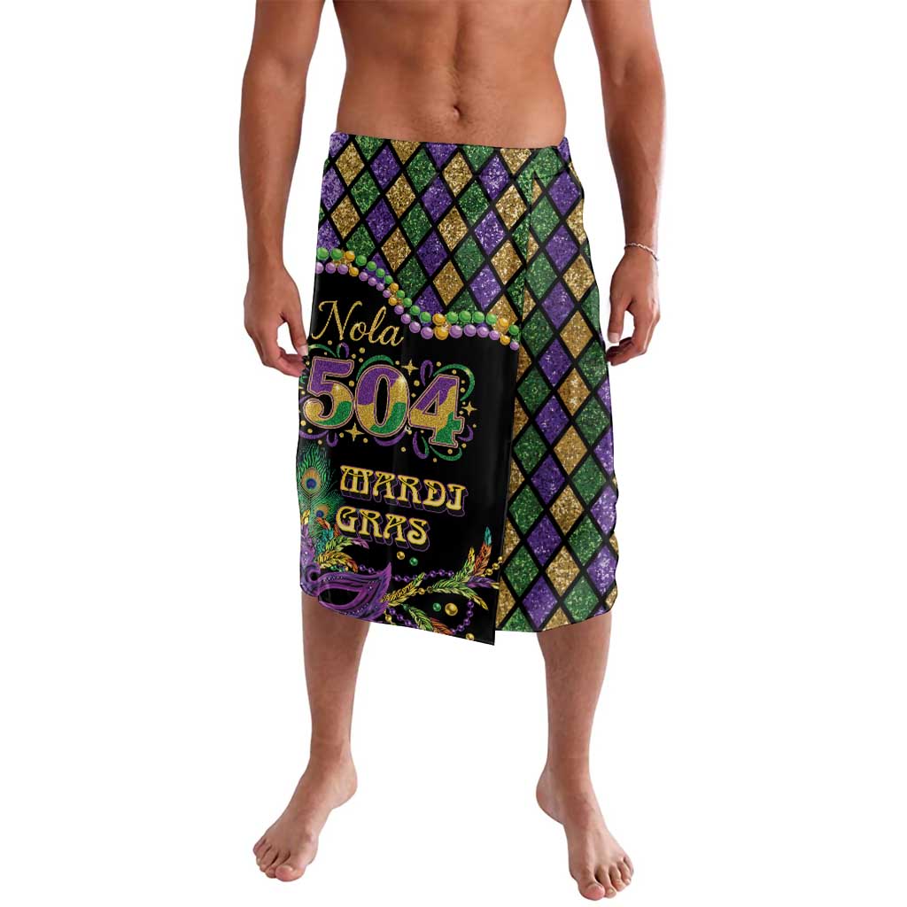 Mardi Gras 504 Nola New Orleans Lavalava Mask Up Beads Out - Wonder Print Shop
