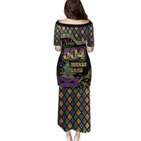 Mardi Gras 504 Nola New Orleans Puletasi Mask Up Beads Out - Wonder Print Shop
