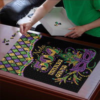 Mardi Gras 504 Nola New Orleans Puzzle Mask Up Beads Out - Wonder Print Shop