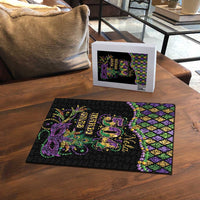 Mardi Gras 504 Nola New Orleans Puzzle Mask Up Beads Out - Wonder Print Shop
