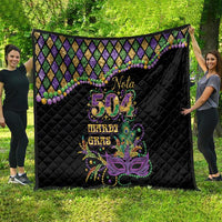 Mardi Gras 504 Nola New Orleans Quilt Mask Up Beads Out - Wonder Print Shop