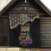 Mardi Gras 504 Nola New Orleans Quilt Mask Up Beads Out - Wonder Print Shop