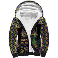 Mardi Gras 504 Nola New Orleans Sherpa Hoodie Mask Up Beads Out - Wonder Print Shop