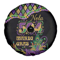 Mardi Gras 504 Nola New Orleans Spare Tire Cover Mask Up Beads Out - Wonder Print Shop